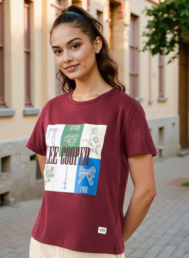 Lee Cooper Lee Cooper Logo Print Cotton T-shirt
