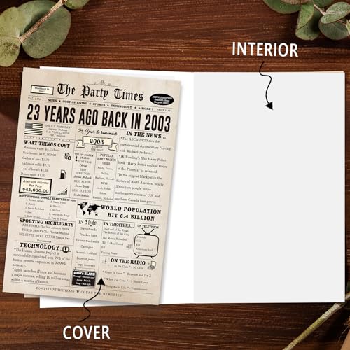 Ziwenhu Funny 23rd Birthday Card Decorations for Men Women,23 Year Old Birthday Gifts for Daughter Son,Happy Bday Card for 22rd for Girlfriend Boyfriend,Good Gifts Idea for Him Her - Image 3