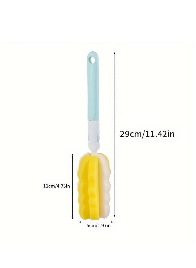 2pcs High-density Thick Sponge Bottle Brushes, Detachable Cup Brushes, Sponge Vacuum Cup Brushes, Bottle Brushes - Image 3