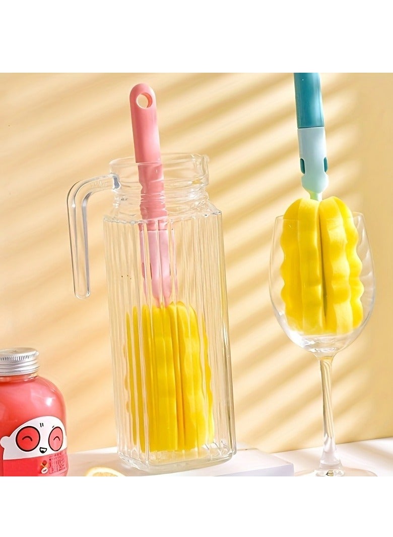 2pcs High-density Thick Sponge Bottle Brushes, Detachable Cup Brushes, Sponge Vacuum Cup Brushes, Bottle Brushes - Image 2