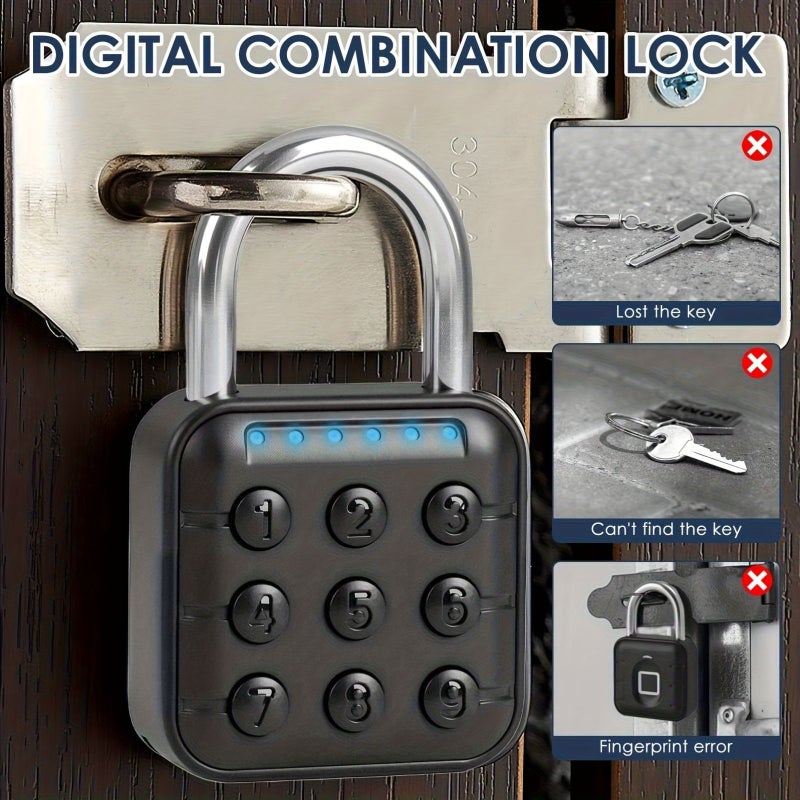 Password Lock Smart Lock with Keyless Access for Luggage Closet Kitchen Pet Room - Image 2