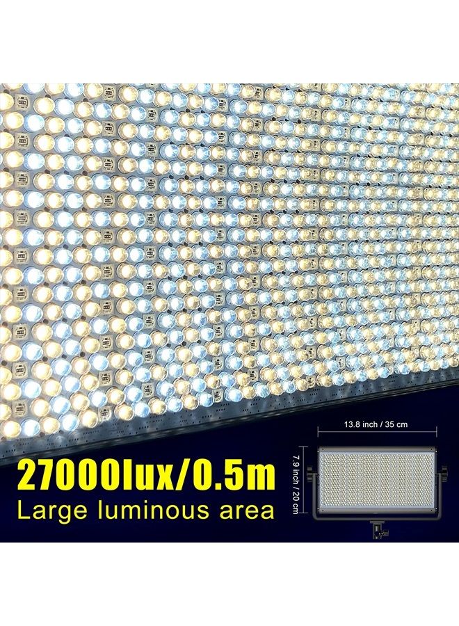 GVM Great Video Maker GVM 1500D RGB LED Video Light, 75W Video Lighting Kit with Bluetooth Control, 3 Packs Led Panel Light for Photography, YouTube Studio, Video Shooting, Broadcasting, Conference, 1128 Led Beads - Image 2