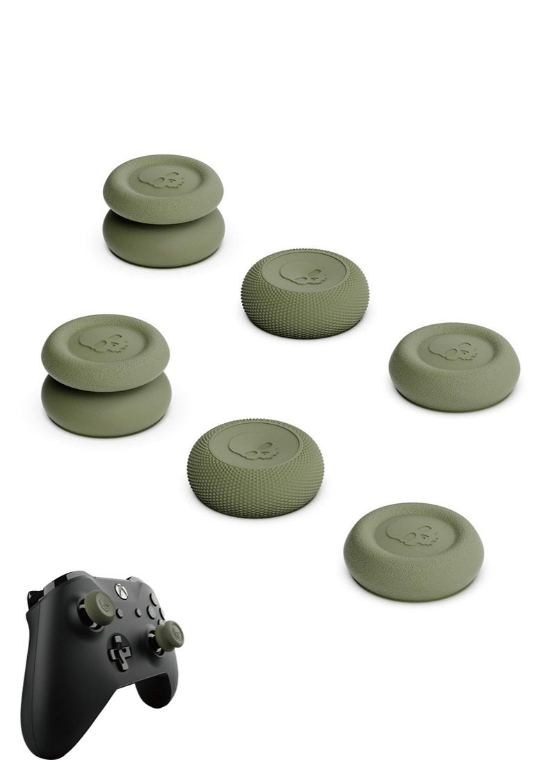 IINE Green Skull Controller Thumb Grips, Soft Silicone Thumbsticks Cover Set Compatible with Xbox XSX & Xbox 1 & Xbox XSS Only, 3 Pair / 6 Pcs - Image 1
