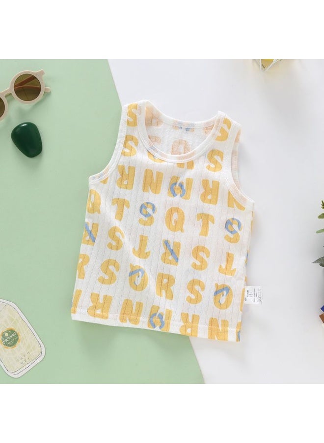 Summer Children's Vest Lightweight Single-piece Vest For Boys And Girls For Home Wear Pure Cotton Fashion Top