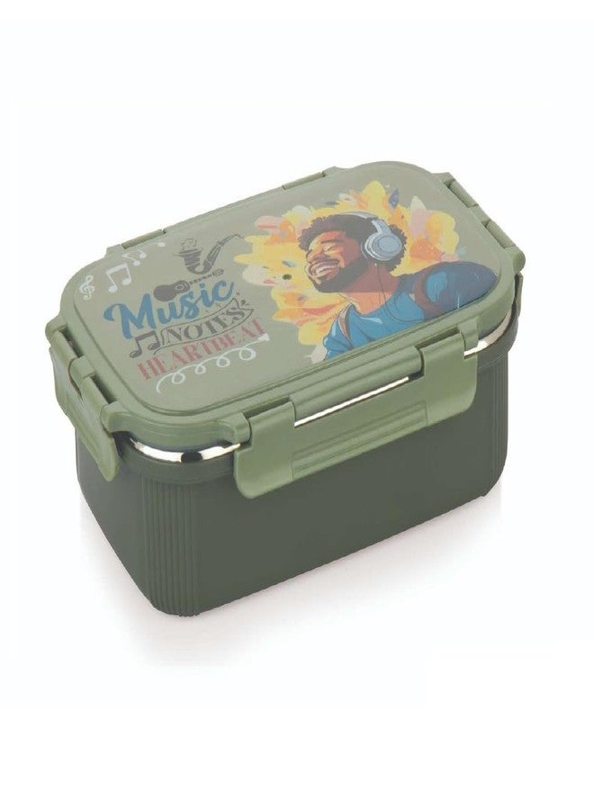Foliam Microwave-Safe Stainless Steel Lunch Box, Bpa Free, Perfect for Office, School, Travelling, Combo (1000+150ml) - Image 1