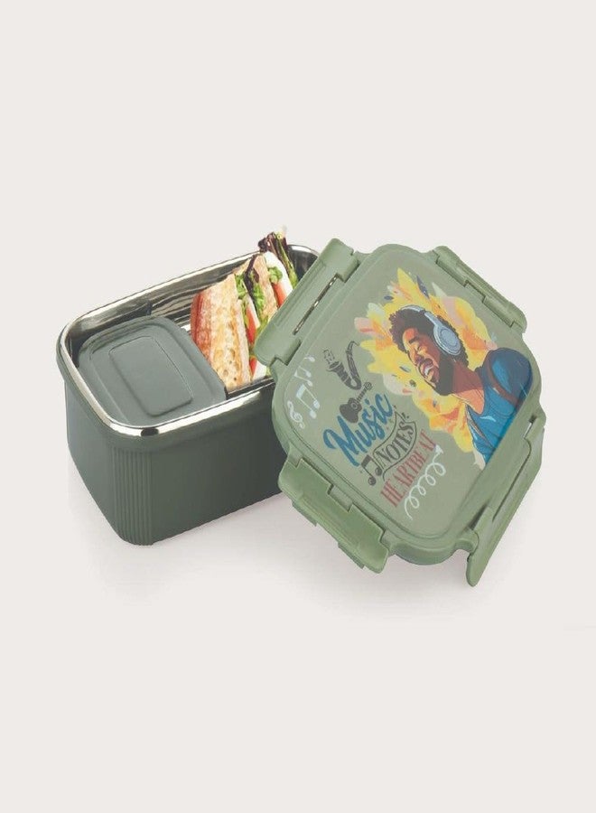 Foliam Microwave-Safe Stainless Steel Lunch Box, Bpa Free, Perfect for Office, School, Travelling, Combo (1000+150ml) - Image 4