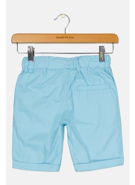 Cool Club Kids Boy Drawstring Plain Basic Shorts, Blue  - Image 2