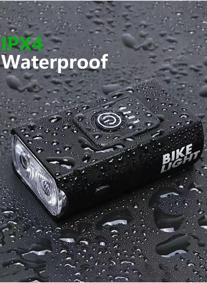 Garlo - Bike Light, High Lumens Super Bright Bicycle Light, 6+4 Modes USB Rechargeable Bike Headlight & Tail Light Set, Waterproof Safety Bike Front & Rear Light for Road, Mountain, Night Riding - Image 1