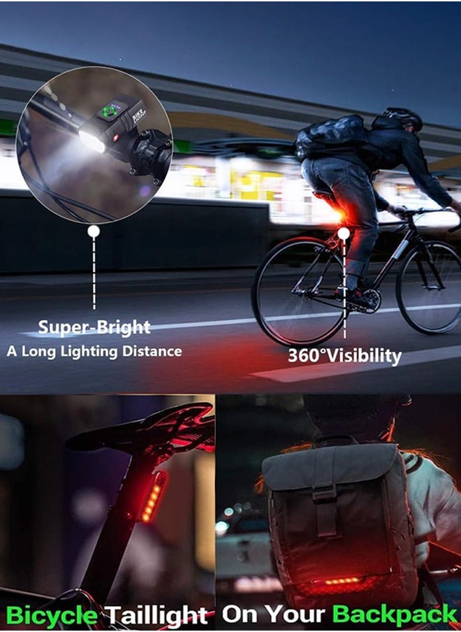 Garlo - Bike Light, High Lumens Super Bright Bicycle Light, 6+4 Modes USB Rechargeable Bike Headlight & Tail Light Set, Waterproof Safety Bike Front & Rear Light for Road, Mountain, Night Riding - Image 1