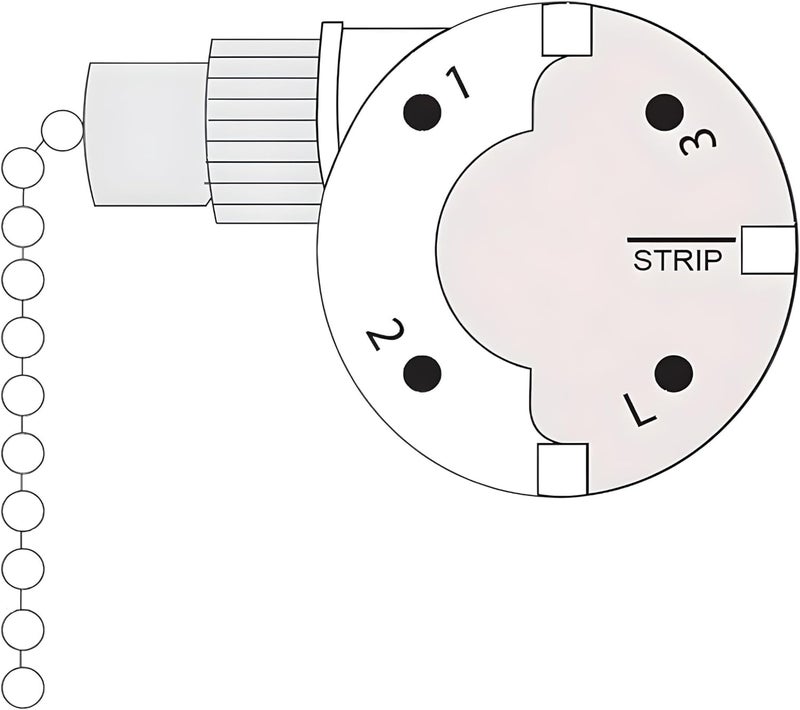 CeilingFanSwitch Store Zing Ear ZE-268S6 ZE-208S6 Switch 3 Speed Pull Chain Control Ceiling Fan Replacement Speed Control Switch (Nickel) - Image 4