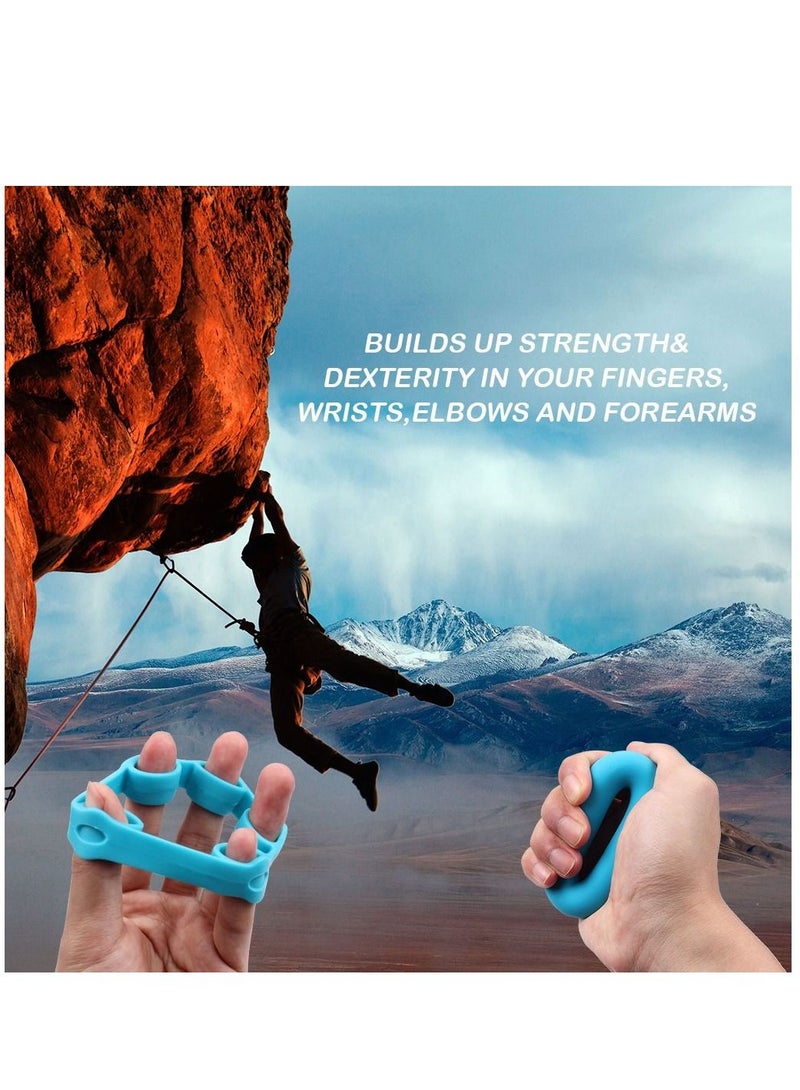 KASTWAVE 4-Pack Finger Stretcher Exerciser Hand Grip Strengthener Strength Trainer Gripper Set for Arthritis Carpal Tunnel Exercise Guitar and Rock Climbing - Image 5