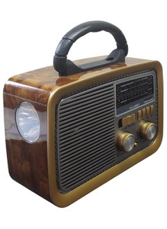 Generic Portable Retro Radio FM AM SW 3 Band Portable Radio Wooden Radio Am Fm  - Image 1
