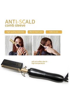 ELTRAZONE Hot Comb Hair Straightener Electric Straightening for African American And Wigs Ceramic Wand Curling Irons Lightweight Protective Brush  - Image 4