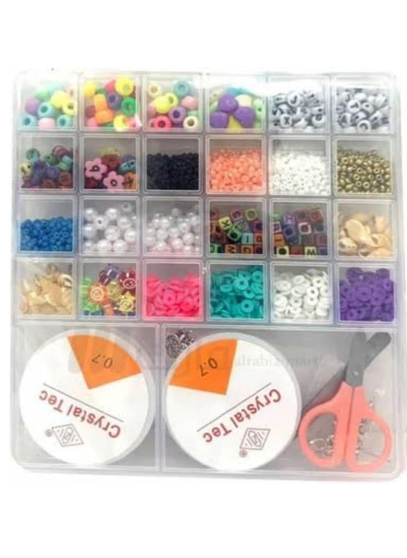 Generic A Bead Toy For Girls In Various Shapes, Consisting Of 24 Shapes, In Addition To Your Favorite Bracelet - A Beautiful Gift For Girls  - Image 1
