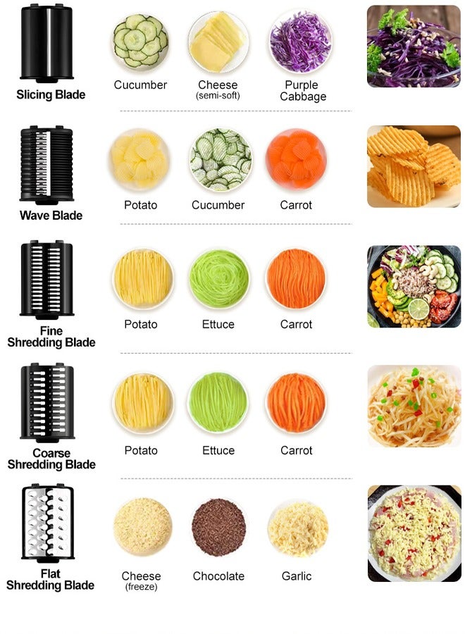 سوكاني الكهربائية آلة تمزيق الجبن ، 1000 واط الكهربائية تقطيع اللحم ، التلقائي آلة تمزيق الجبن والفواكه والخضروات والجبن سلطة كهربائية آلة ، آلة تجهيز الأغذية مع 5 شفرات ، sk-1180 - Image 3