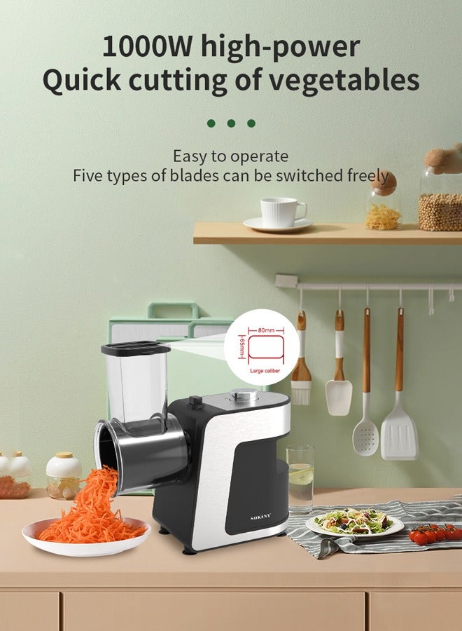 سوكاني الكهربائية آلة تمزيق الجبن ، 1000 واط الكهربائية تقطيع اللحم ، التلقائي آلة تمزيق الجبن والفواكه والخضروات والجبن سلطة كهربائية آلة ، آلة تجهيز الأغذية مع 5 شفرات ، sk-1180 - Image 4
