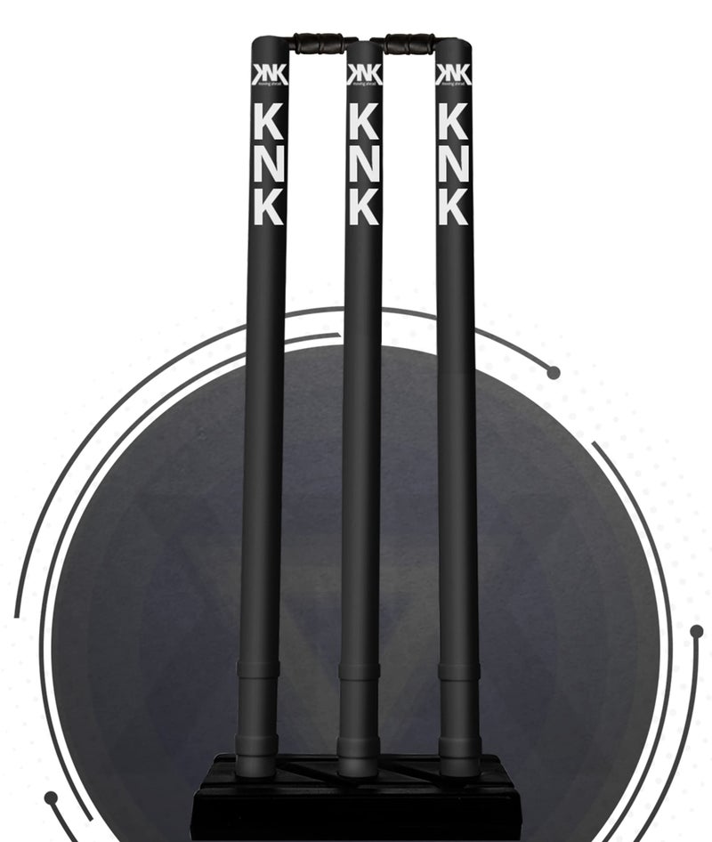 KNK PVC Plastic Cricket Wicket Full Stump (Black Wicket) - Image 5