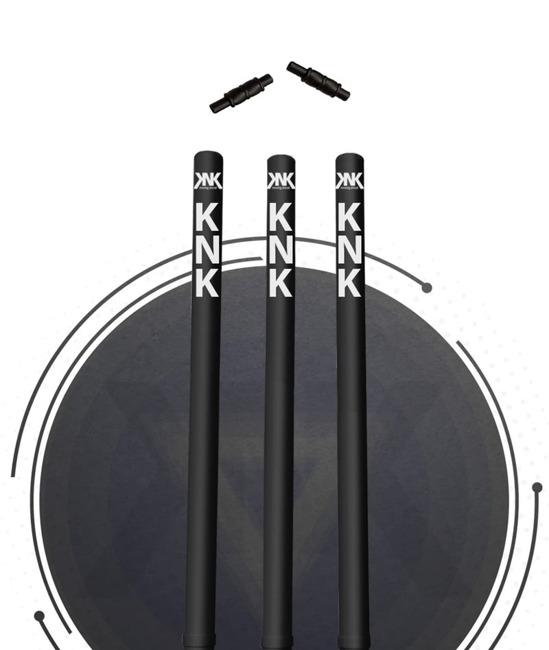 KNK PVC Plastic Cricket Wicket Full Stump (Black Wicket) - Image 2