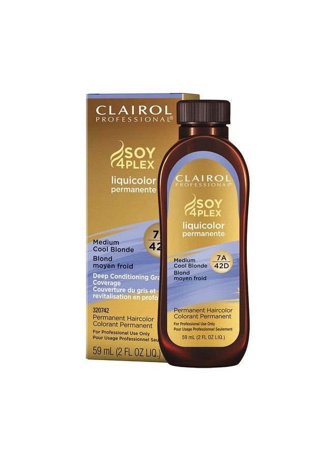 CLAIROL PROFESSIONAL - Permanent Liquicolor For Blonde Hair Color 7A Medium Cool Blonde 2 Oz - Image 1