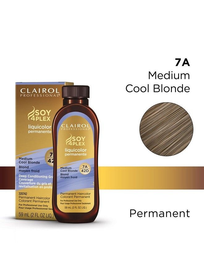 CLAIROL PROFESSIONAL - Permanent Liquicolor For Blonde Hair Color 7A Medium Cool Blonde 2 Oz - Image 1