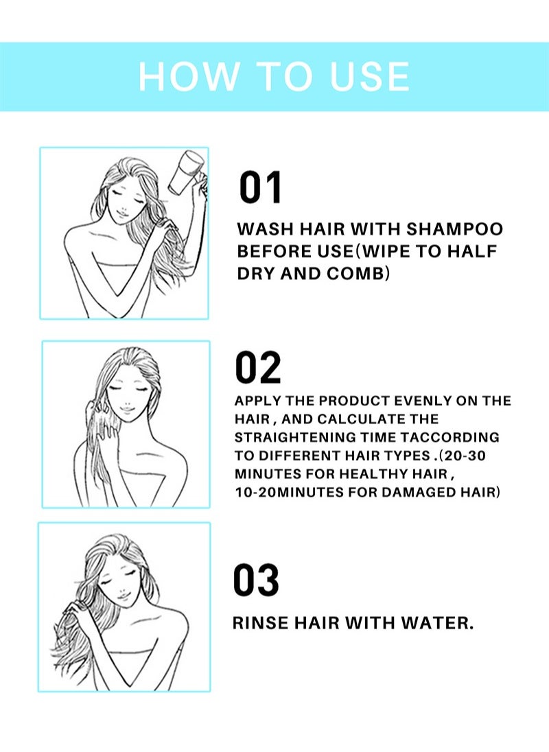 Hair Straightening Cream, Hair Protein Correcting Cream, Straightening Hair Cream, Nourishing Hair Smoothing Cream, Hair Protein Correcting Cream, Hair Straightening Cream, 50g