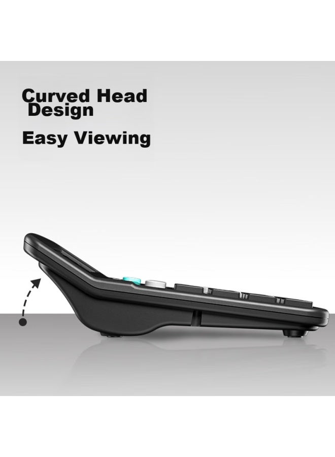 Deli Dual Power Desktop Office Calculator, 12-digit Large Screen Desktop Calculator, Office Stationery Supplies, 837es - Image 2