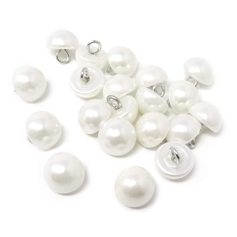 HONBAY Honbay 10mm Beige Dainty Pearl Buttons With Shank  Round Plastic Resin for Sewing Decorative for Wedding Dress Skirts Gloves Sweaters Shirts Hats Scarves Headbands Crafts 20 