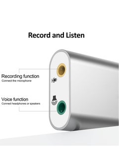 Y&D USB External Stereo Sound Adapter, 7.1 Channel Card, Suitable for PS4, 3.5mm TRS TRRS Microphone Headphone, Mac, Linux, Laptop  - Image 2