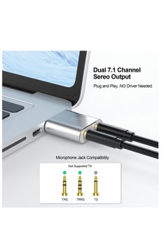 Y&D USB External Stereo Sound Adapter, 7.1 Channel Card, Suitable for PS4, 3.5mm TRS TRRS Microphone Headphone, Mac, Linux, Laptop  - Image 3