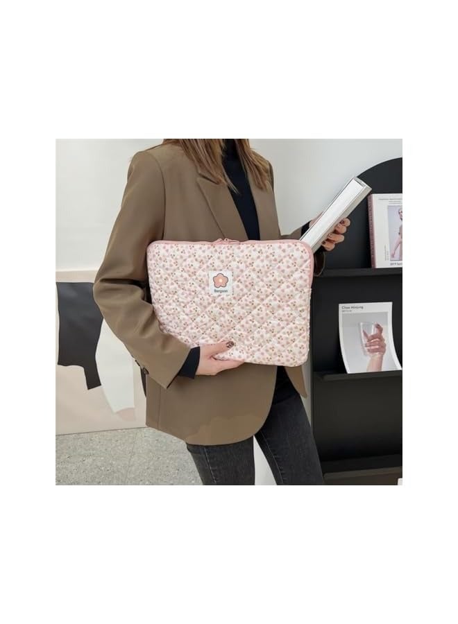 PROMASS 13 Inch Puffy Laptop Sleeve, Floral Laptop Cover Kawaii Laptop Pouch Preppy Laptop Case Cottagecore Computer Bag Tablet Liner Pouch Fairy Aesthetic Bag For 12-143nch MacBook Pro/Air M3, HP, Asus - Image 5