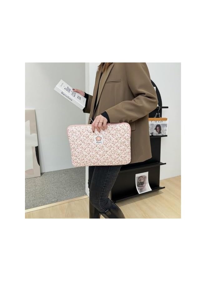 PROMASS 13 Inch Puffy Laptop Sleeve, Floral Laptop Cover Kawaii Laptop Pouch Preppy Laptop Case Cottagecore Computer Bag Tablet Liner Pouch Fairy Aesthetic Bag For 12-143nch MacBook Pro/Air M3, HP, Asus - Image 4