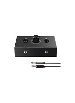 3.5mm Audio Selector Audio Switcher, Speaker Switch, Aux Switch Box, Ab Switcher Selector, Bi-Directional, No Need to Connect the Power, for Music Hobbies(3.5mm 1in-2out/2in-1out)
