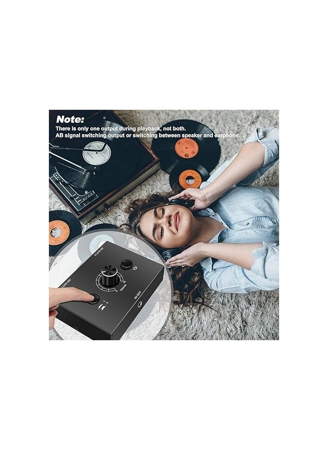 null - 3.5mm Audio Selector Audio Switcher, Speaker Switch, Aux Switch Box, Ab Switcher Selector, Bi-Directional, No Need to Connect the Power, for Music Hobbies(3.5mm 1in-2out/2in-1out) - Image 1