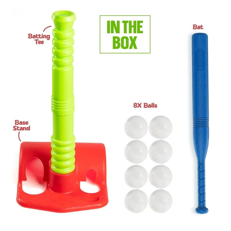Play22 T Ball Set for Toddlers - Tball Set for Kids 3-5, 8 Large Balls, 23" Batting Tee - Kids Baseball Bat Tee - Wiffle Ball, Toddler Outdoor Toys Play Equipment, Gifts for 4 Year Old Boys and Girls - Image 3