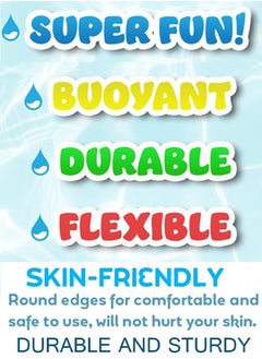 QUTOOB Pool Noodle - Highly Buoyant and Flexible Solid EVA Foam, Skin-Friendly, Odorless and Non-Toxic, Safe for Kids, Adults - Pack of 4 Pool Float Stick Of YellowColor  - Image 4