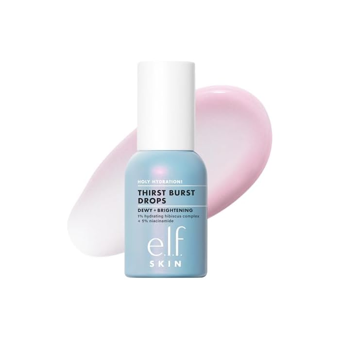 e.l.f. SKIN Holy Hydration! Thirst Burst Drops, Serum For A Radiant Complexion Instantly & Over Time, Made With Hyaluronic Acid, Vegan & Cruelty-Free