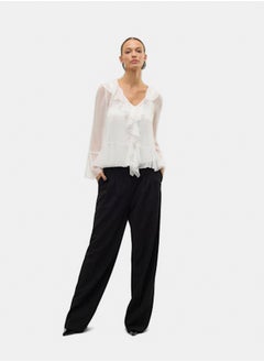 VERO MODA Vmina Ls Frill Top Wvn Sb1 Exp  - Image 2