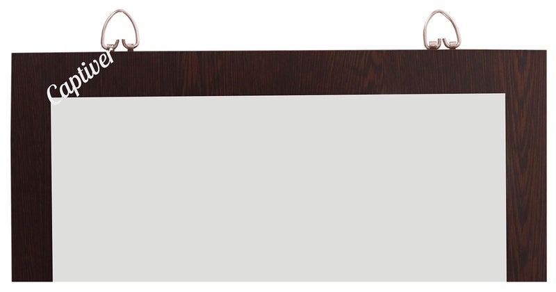 Captiver Engineered Wood Solid Base Decorative Wall Unique Mirrors (28X33 CM, Wenge) - Image 4