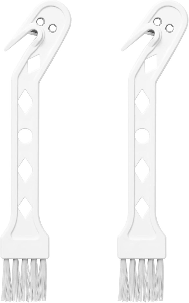 WAONIQ Handheld Vacuum Cleaner Brush, Dust Brush for Xiaomi/Shark/Dreame Sweeping Robot, 2 in 1 Cleaning Tool, White, 13.5x3x0.5cm - Image 1