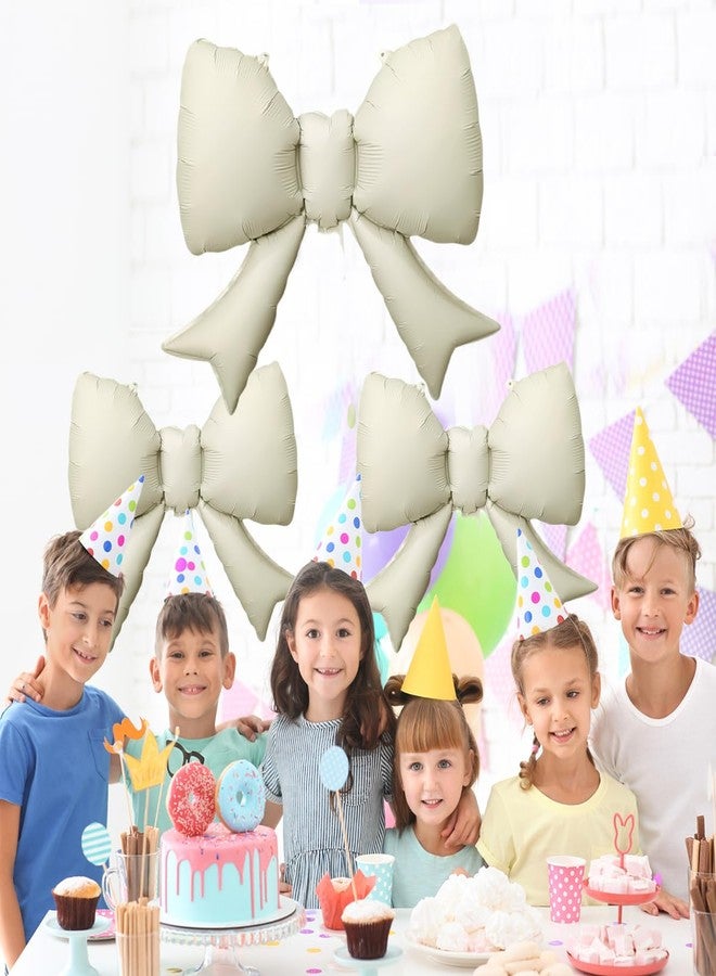 OULUN 8Pcs White Bow Big Balloon Bow Theme Party Decoration Balloon for Women Men Baby Shower Girls Boys Bow Birthday Party - Image 2