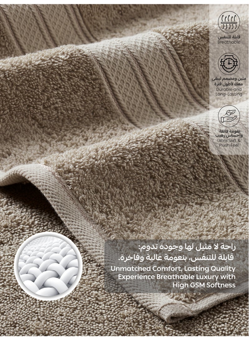 دوناتيلا طقم مناشف حمام فاخر  قطع  جرام للمتر المربع قطن % مشط % قطن سريع الجفاف فائق الامتصاص سميك وفخم مثالي للحمام والمنتجع الصحي وصالة الألعاب الرياضية والفندق والرفاهية اليومية - Image 5