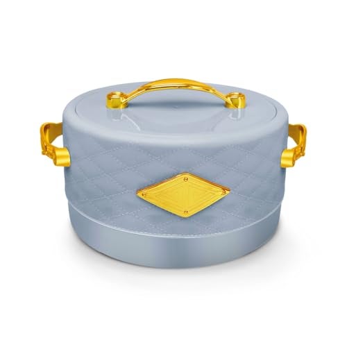 WARMEO Trinity Insulated Inner Stainless Steel Casserole, 1800ml, Sky Blue| BPA Free | Food Grade | Easy to Carry | Easy to Store | Chapati | Roti | Curd Maker - Image 1