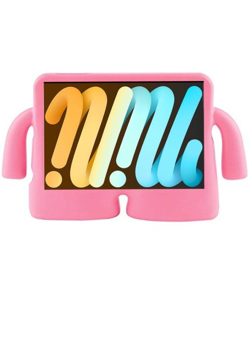3D Kids Cute Shockproof EVA Foam Stand Cover Case For Apple iPad Mini 7 A17 Pro 2024 / iPad Mini 6 2021 8.3 Inch Pink