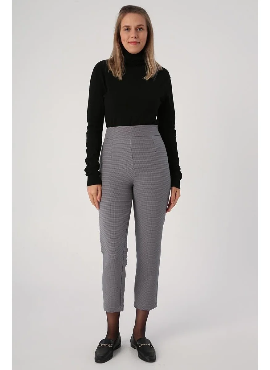 Allday Grey-Jacquard Classic Casual Trousers