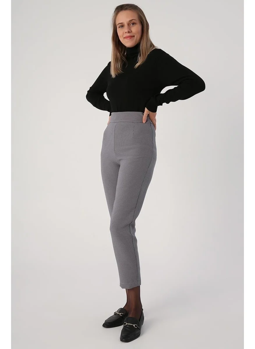 Allday Grey-Jacquard Classic Casual Trousers
