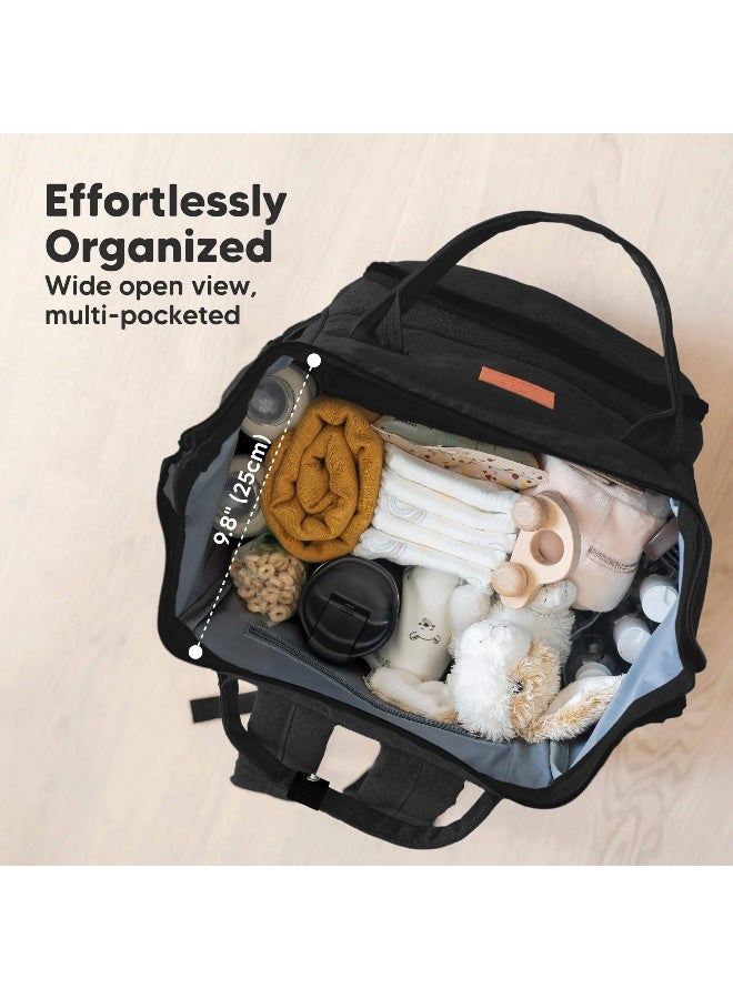 KeaBabies Original Diaper Bag, Baby Travel Organizer, Multi-Pocket, Trendy Black - Image 2