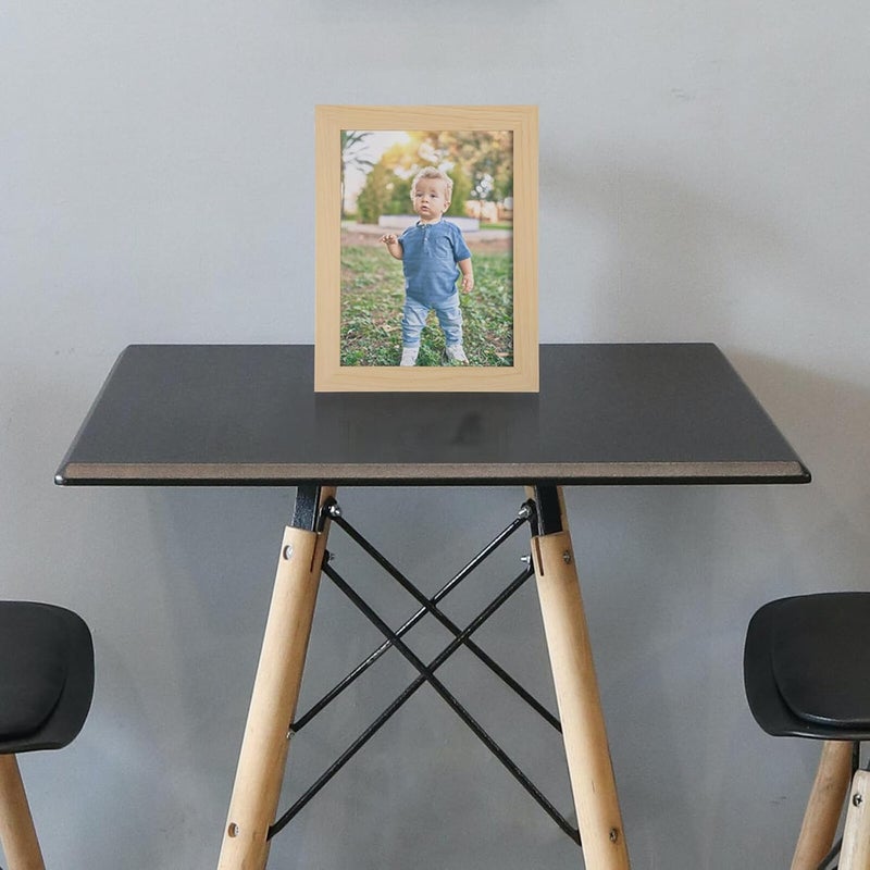 HANABASS Wooden Picture Frame 8x10 Inch Natural Wood Color Rustic Photo Display Frame for Tabletop and Wall Mount Home Décor - Image 4
