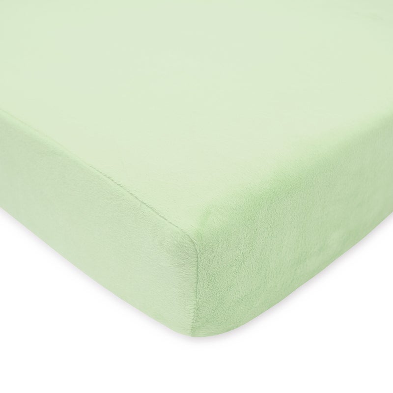TL Care Heavenly Soft Chenille Fitted Crib Sheet 28" x 52", Warm and Cozy Neutral Chenille Sheet, Celery, for Boys and Girls, Fits Crib and Toddler Bed mattresses - Image 5