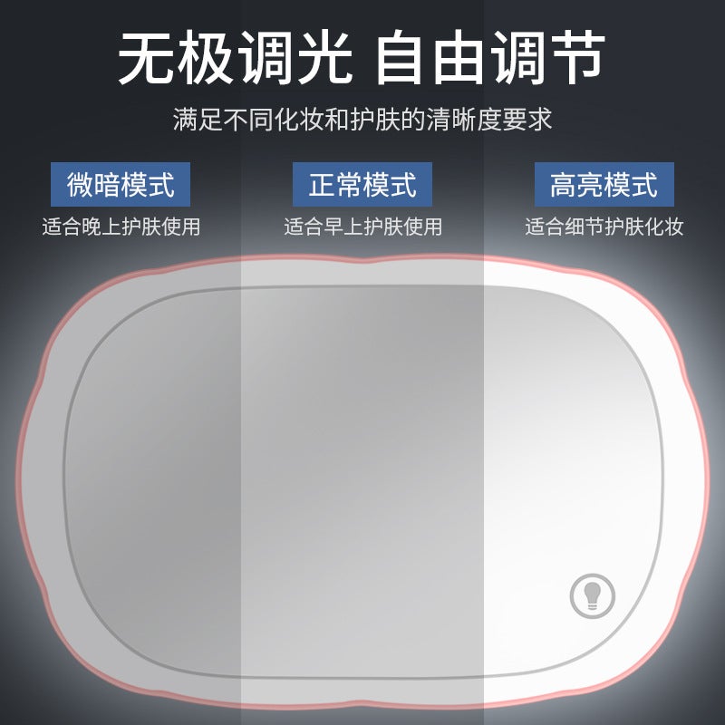 Car Sun Visor With Light Makeup Mirror Led Light Touch Makeup Mirror Car Mirror Co-Pilot Makeup Mirror - Image 4