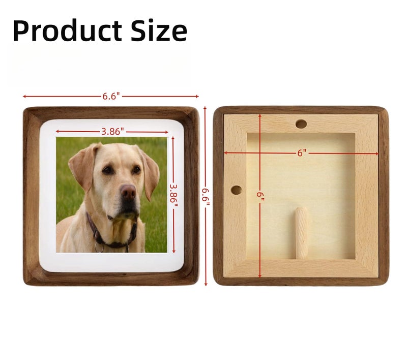 Zibrelte Natural 6x6 Picture Frame Wood with Mat for Pictures 4x4 or 6x6 Square Wall Photo Frames 6x6 Made of Solid Walnut Wood for Tabletop Gallery Wall Hanging - Image 5